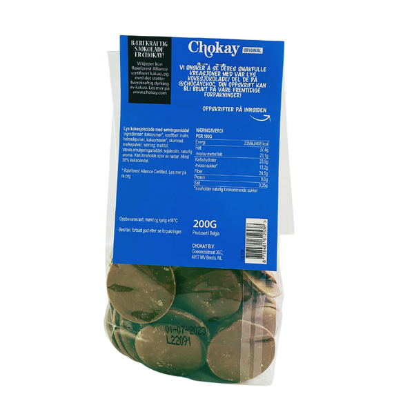 Chokay Lys Kokesjokolade, 150g