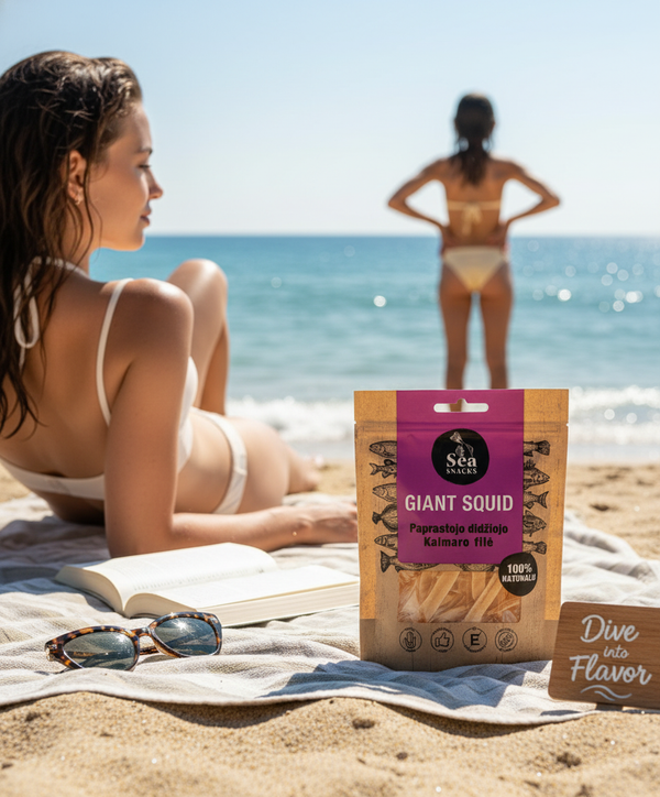 Sea Snacks Dried Giant Squid fillet strips