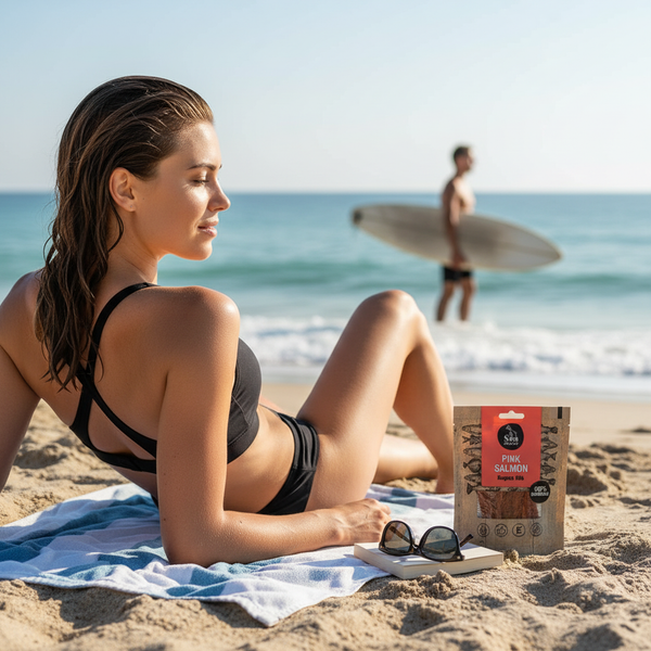 Sea Snacks Dried Pink Salmon fillet strips