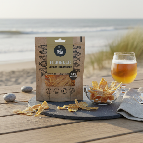 Sea Snacks Dried Sea Flounder fillet strips