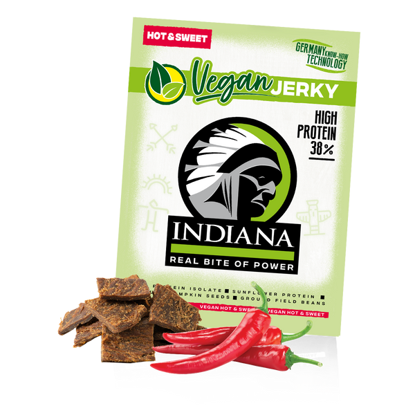 Indiana Vegansk Jerky Hot & Sweet