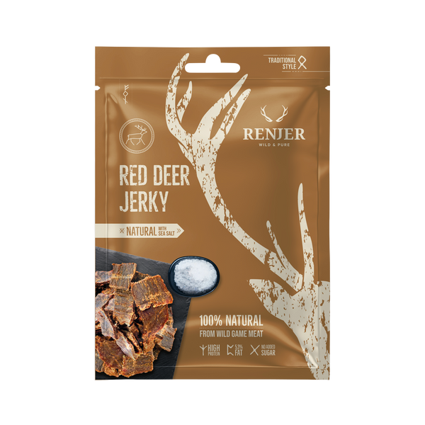 Renjer Hjort Jerky med Sjøsalt