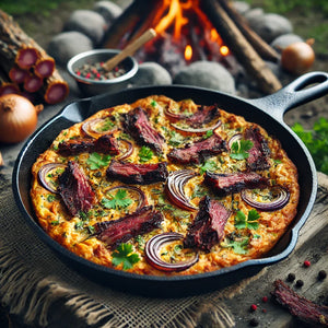 Jerky Frittata på Camping