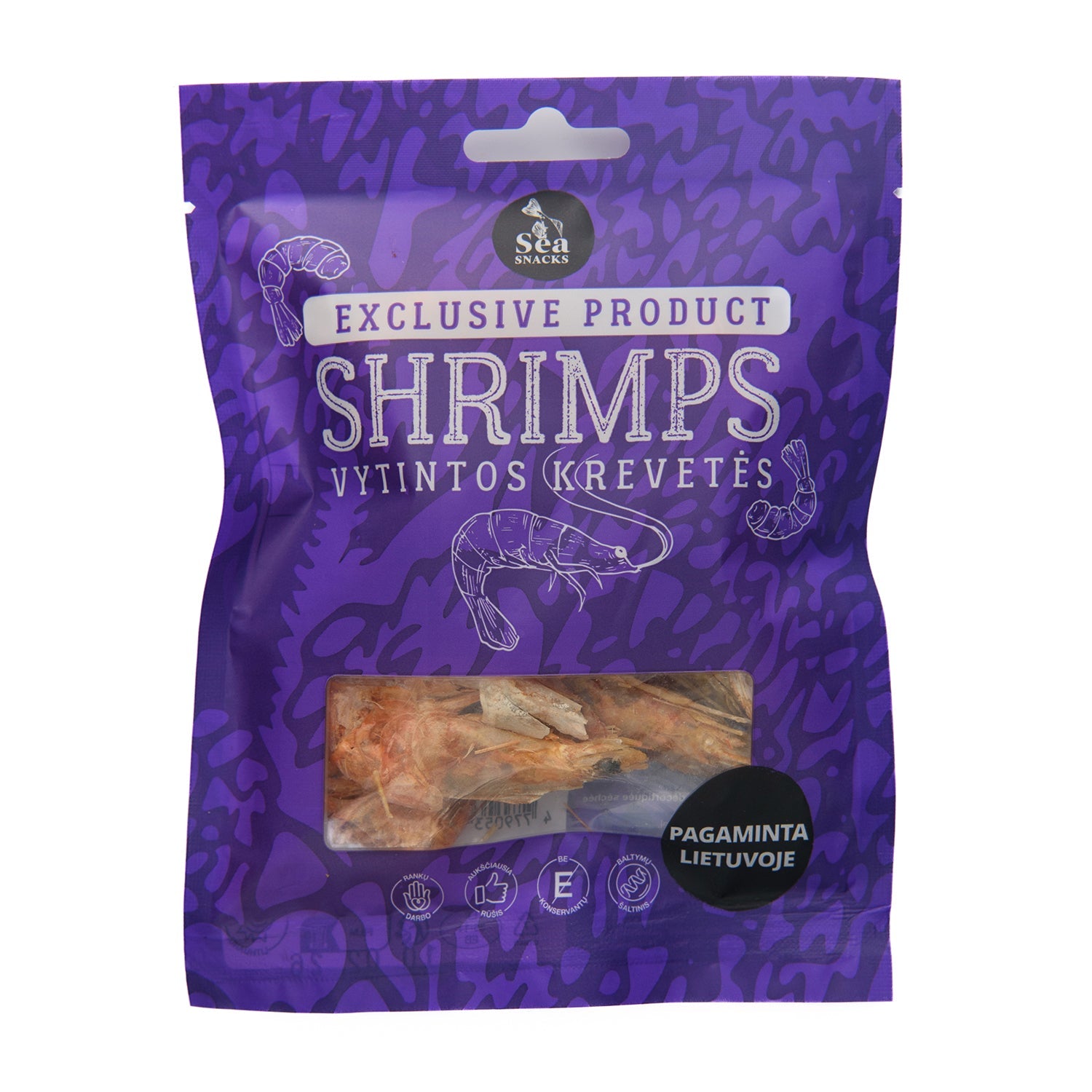 Sea Snacks Dried Shrimps in shell – JerkyShop Norge