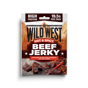 Wild West Beef Jerky Sterk og Krydret, 60 g pose