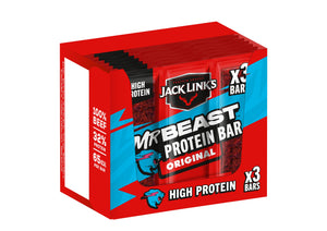 Jack Link's Protein Bar 3-pack i esken, sett på skrå