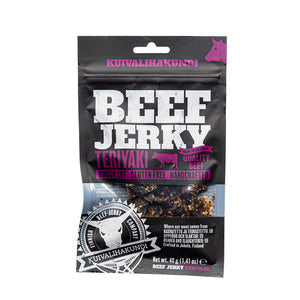 Kuivalihakundi Beef Jerky Teriyaki, søt og salt finsk beef jerky