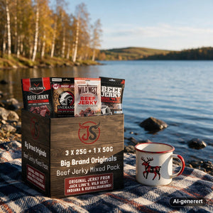 Big Brand Originals Beef Jerky Mixed Pack 125g i bruk