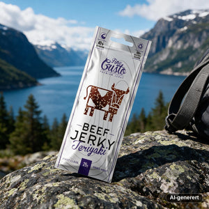 Fine Gusto Beef Jerky Teriyaki i bruk