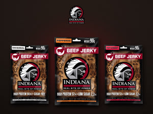Indiana Beef Jerky Original, Peppered og Hot & Sweet 90 g