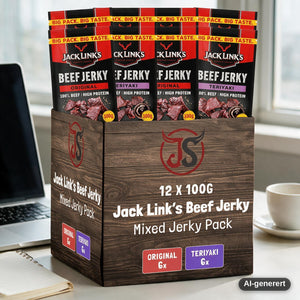 Jack Links Beef Jerky Mix 12 x 100g i bruk