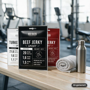 Meat Makers Sports Beef Jerky Pakkepris 9x40g snacksituasjon