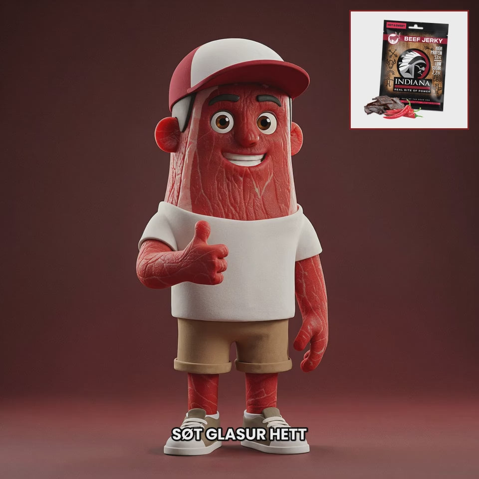 Chuck mascot indiana-jerky-beef-hot-sweet NO