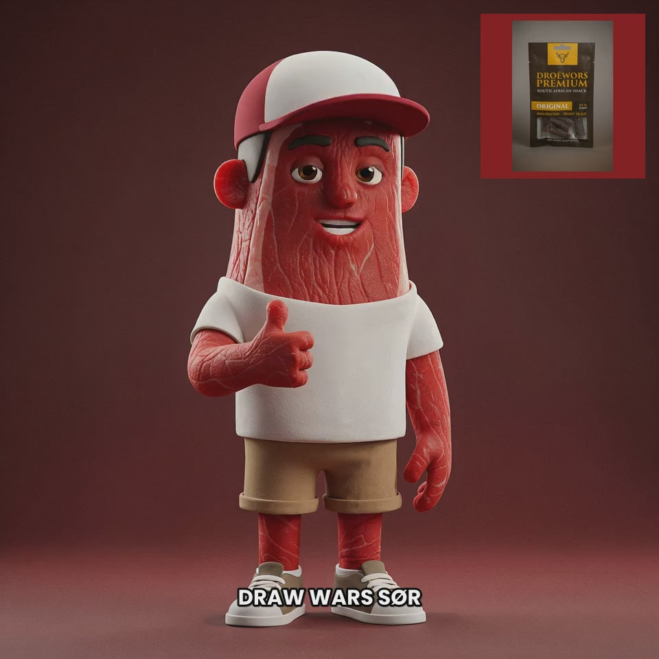 Chuck mascot biltong-premium-droewors-original