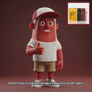 Chuck mascot meat-makers-beef-jerky-sports-mix-8x40g