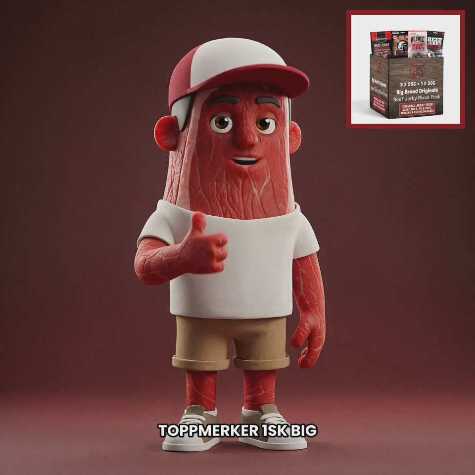 Chuck mascot big-brand-originals-beef-jerky-mixed-pack-125g