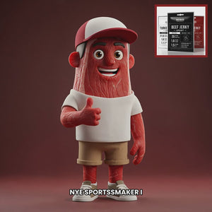 Chuck mascot meat-makers-beef-jerky-sports-mix