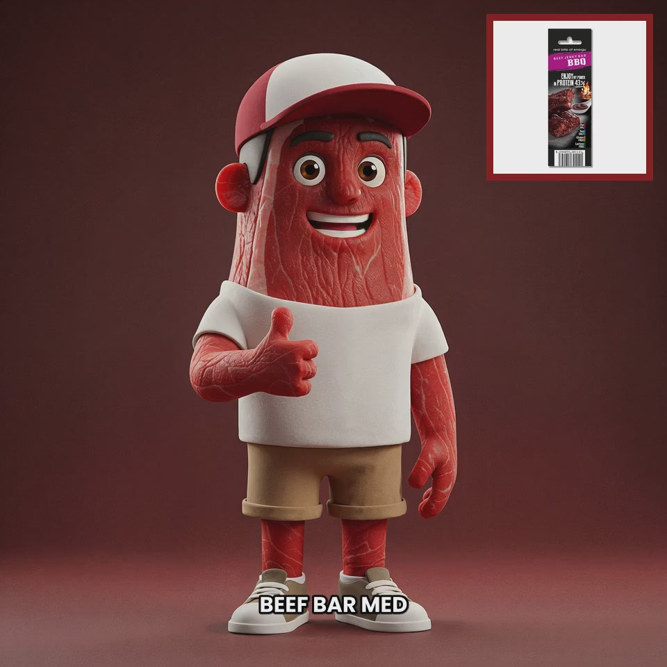 Chuck mascot bbq-beef-jerky-bar