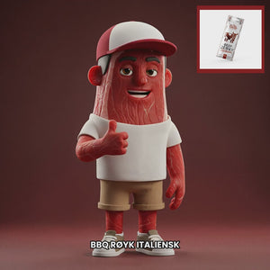 Chuck mascot fine-gusto-beef-jerky-bbq
