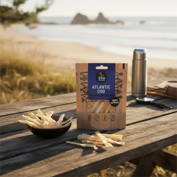 Sea Snacks Dried Atlantic Cod fillet strips
