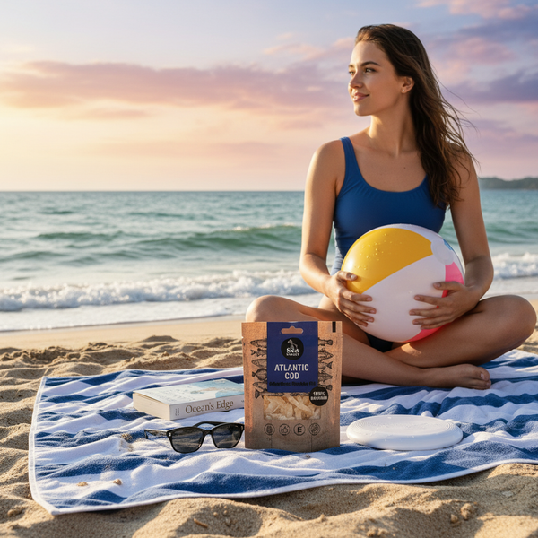 Sea Snacks Dried Atlantic Cod fillet strips