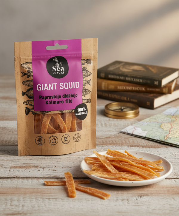 Sea Snacks Dried Giant Squid fillet strips