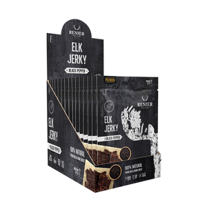 Renjer Elg Jerky med Svart Pepper