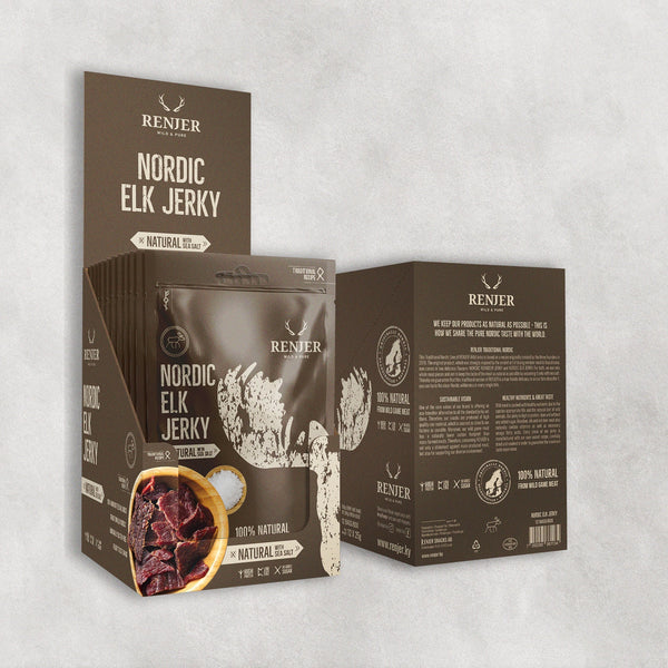 Elk Jerky with Sea Salt (Single, 4-pack, 12-pack) - Jerky Store