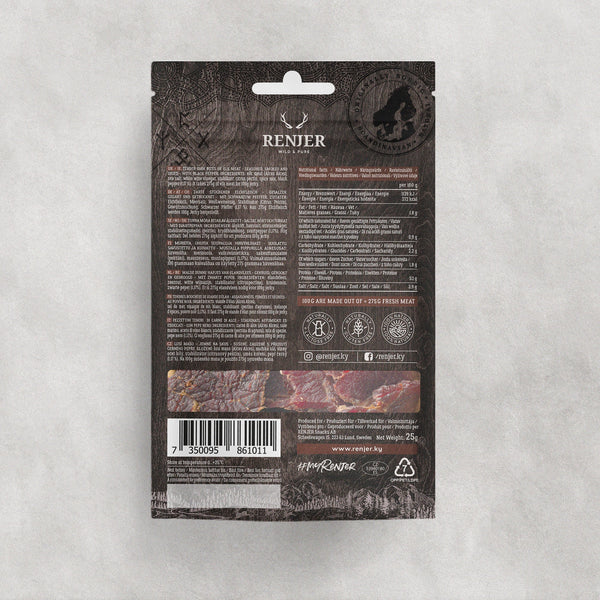 Renjer Elk Jerky with Black Pepper