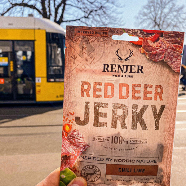 Red Deer Jerky with Chili & Lime (Single, 4-pack, 12-pack) - Jerky Store